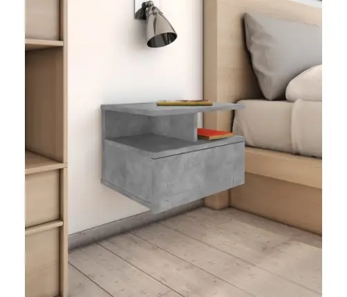 Naktsskapītis, 40X31X27 Cm, Inženierijas Koks, Betona Pelēks Vidaxl