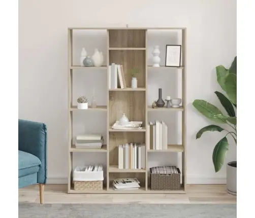 Raamatukapp, Sonoma Tamm, 100 X 24 X 140 cm Tehispuit