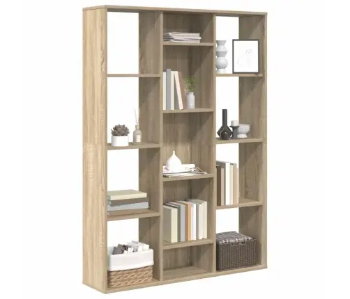 Raamatukapp, Sonoma Tamm, 100 X 24 X 140 cm Tehispuit