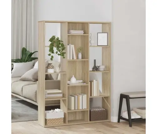 Raamatukapp, Sonoma Tamm, 100 X 24 X 140 cm Tehispuit