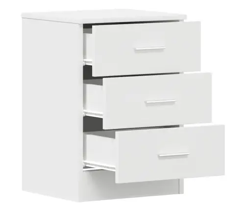 Naktsskapīši, 2 Gab., Balti, 38X35X56 Cm, Inženierijas Koks Vidaxl