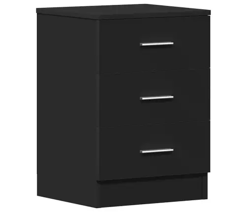 Naktsskapīši, 2 Gab., Melni, 38X35X65 Cm, Inženierijas Koks Vidaxl