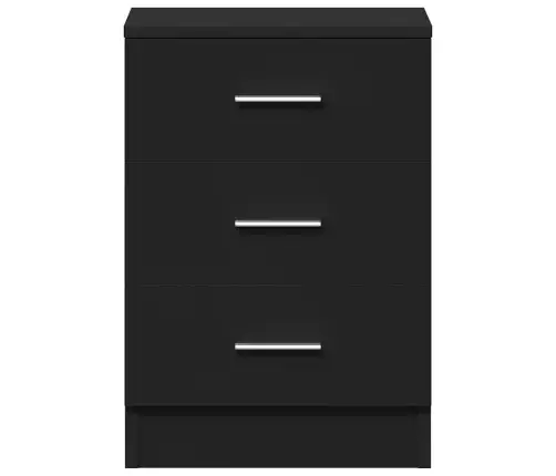 Naktsskapīši, 2 Gab., Melni, 38X35X65 Cm, Inženierijas Koks Vidaxl