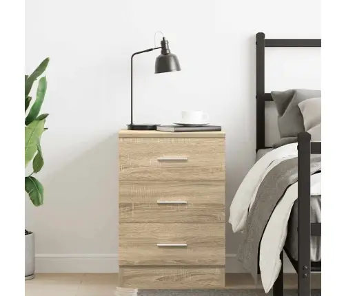 Naktsskapītis, Ozolkoka Krāsa, 38X35X56 Cm, Inženierijas Koks Vidaxl