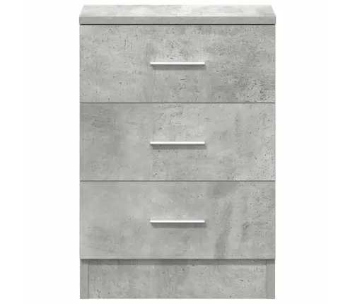 Naktsskapītis, Betona Pelēks, 38X35X56 Cm, Inženierijas Koks Vidaxl