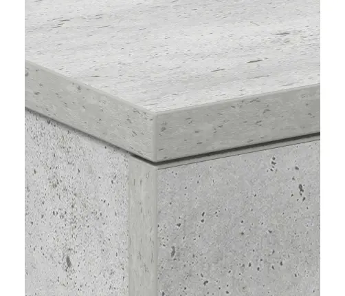 Naktsskapītis, Betona Pelēks, 38X35X56 Cm, Inženierijas Koks Vidaxl