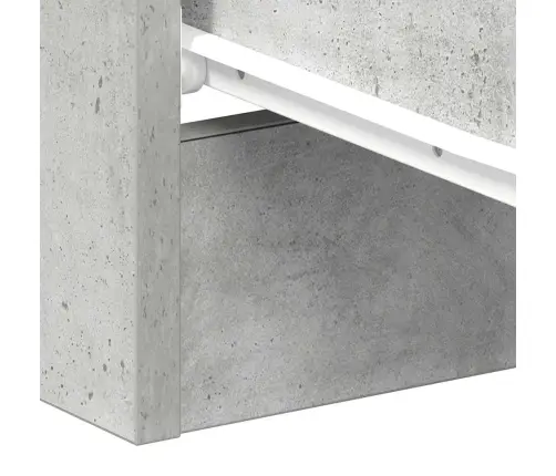 Naktsskapītis, Betona Pelēks, 38X35X56 Cm, Inženierijas Koks Vidaxl