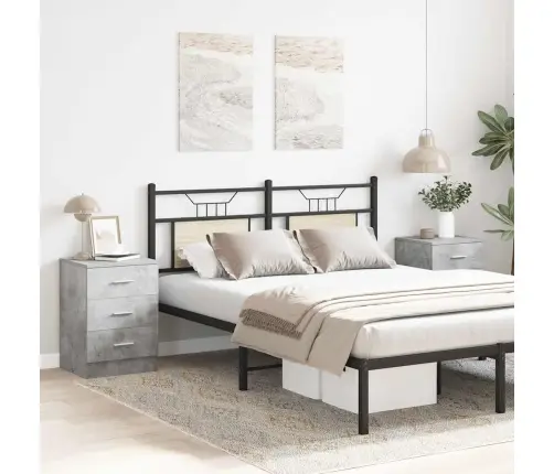 Naktsskapīši, 2 Gab., Betonpelēki, 38X35X56Cm Inženierijas Koks Vidaxl