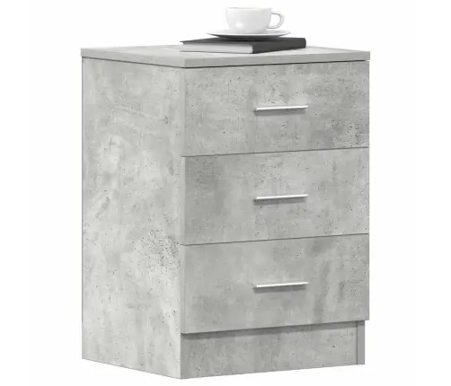 Naktsskapīši, 2 Gab., Betonpelēki, 38X35X56Cm Inženierijas Koks Vidaxl
