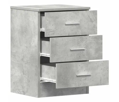 Naktsskapīši, 2 Gab., Betonpelēki, 38X35X56Cm Inženierijas Koks Vidaxl