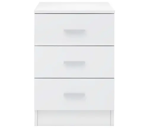 Naktsskapītis, Spīdīgi Balts, 38X35X56 Cm, Inženierijas Koks Vidaxl