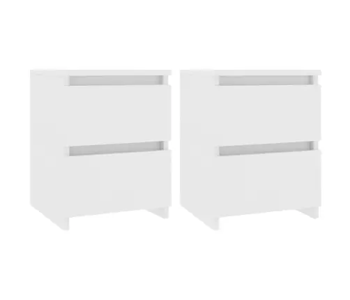 Naktsskapīši, 2 Gb., 30X30X40 Cm, Balti, Inženierijas Koks Vidaxl