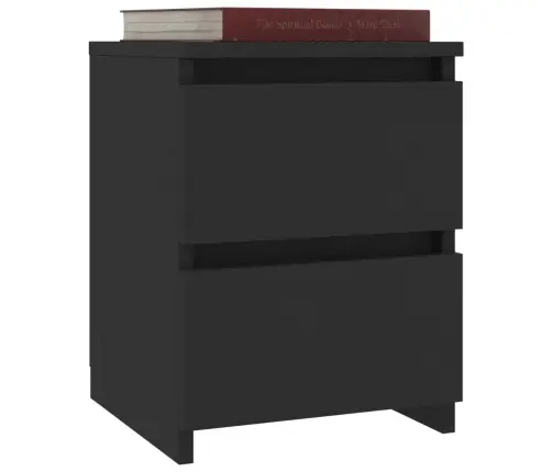 Naktsskapītis, 30X30X40 Cm, Melns, Inženierijas Koks Vidaxl