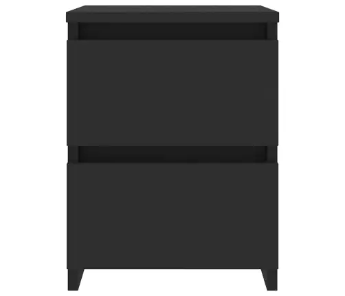 Naktsskapīši, 2 Gab., 30X30X40 Cm, Melni, Inženierijas Koks Vidaxl