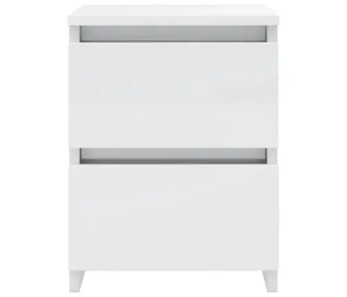 Naktinė Spintelė, Balta, 30X30X40cm Apdirbta Mediena, Blizgi