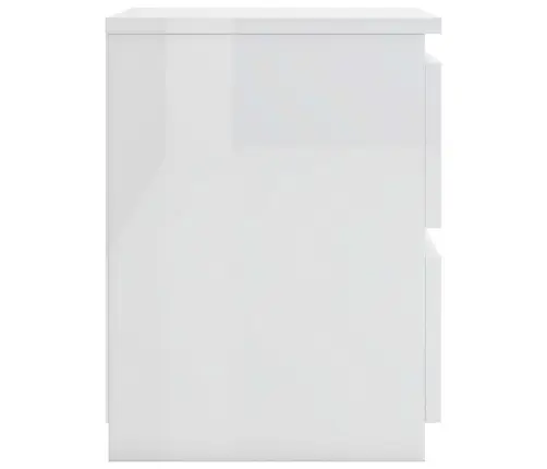 Naktinė Spintelė, Balta, 30X30X40cm Apdirbta Mediena, Blizgi