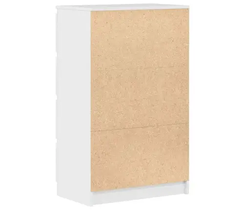 Kumode, Spīdīgi Balta, 60X35X98,5 Cm, Inženierijas Koks Vidaxl