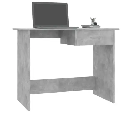 Rakstāmgalds, Betona Pelēks, 100X50X76 Cm, Inženierijas Koks Vidaxl