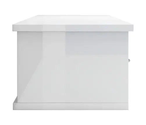 Sienas Atvilktņu Plaukts, Balts, 88X26X18,5Cm Inženierijas Koks Vidaxl