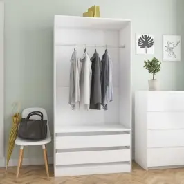 Garderoob Valge 100 X 50 X 200 Cm Tehispuit