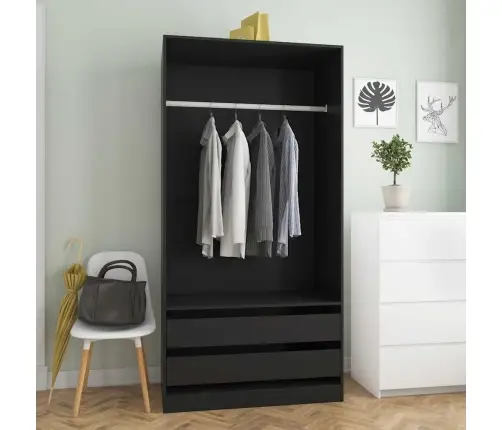 Garderoob Must 100 X 50 X 200 Cm Tehispuit