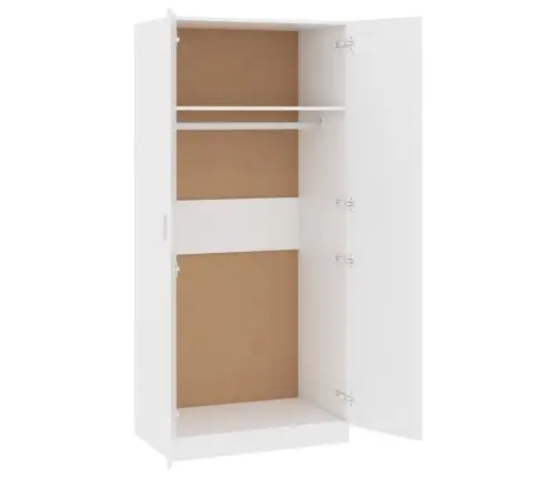 Skapis, 80X52X180 Cm, Balts, Inženierijas Koks Vidaxl