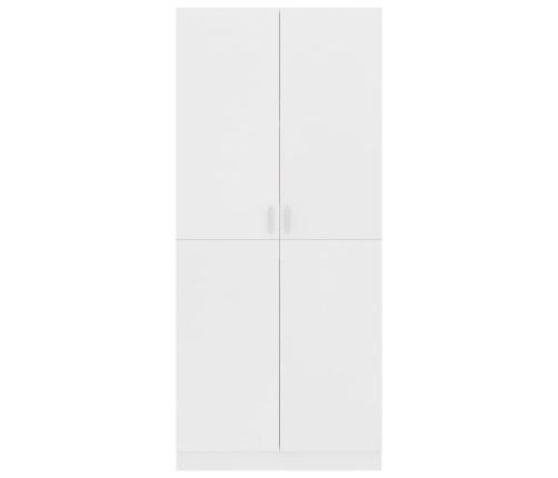 Drabužių Spinta, Baltos Spalvos, 80X52X180cm Apdirbta Mediena