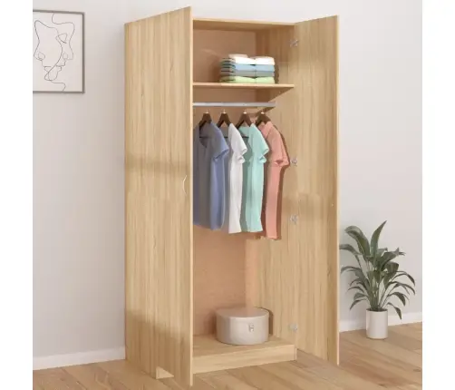 Skapis, Sonomas Ozolkoka Krāsa, 90X52X200 Cm, Inženierijas Koks Vidaxl