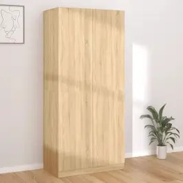 Skapis, Sonomas Ozolkoka Krāsa, 90X52X200 Cm, Inženierijas Koks Vidaxl