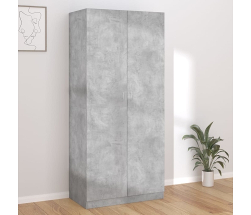 Skapis, Betona Pelēks, 90X52X200 Cm, Inženierijas Koks Vidaxl