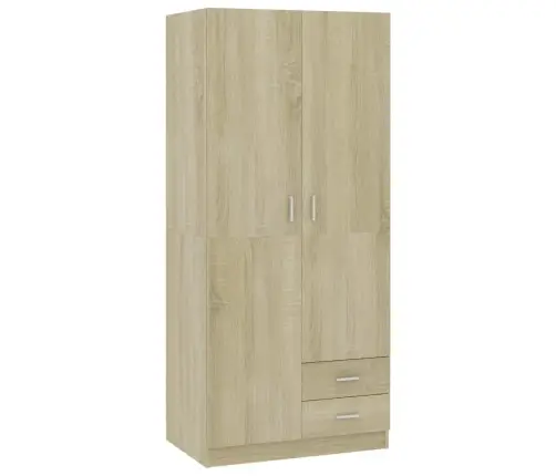 Skapis, 80X52X180 Cm, Ozolkoka Krāsā, Inženierijas Koks Vidaxl