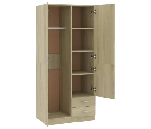 Skapis, 80X52X180 Cm, Ozolkoka Krāsā, Inženierijas Koks Vidaxl