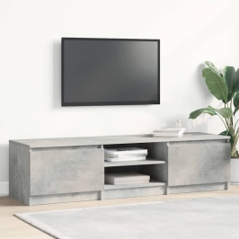Tv Skapītis, Pelēks, 140X40X35,5 Cm, Inženierijas Koks Vidaxl