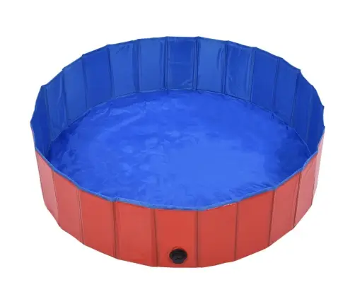 Kokkupandav Koertebassein, Punane, 120 X 30 cm Pvc