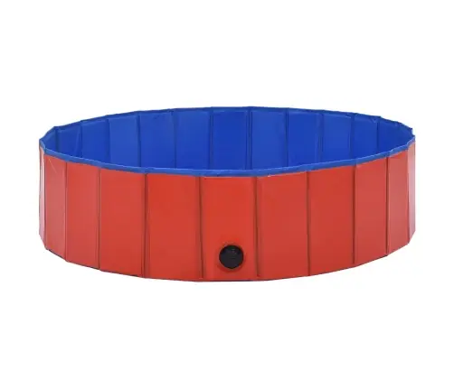 Kokkupandav Koertebassein, Punane, 120 X 30 cm Pvc