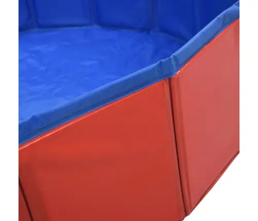 Kokkupandav Koertebassein, Punane, 120 X 30 cm Pvc