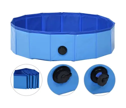 Kokkupandav Koertebassein, Sinine, 80 X 20 cm Pvc