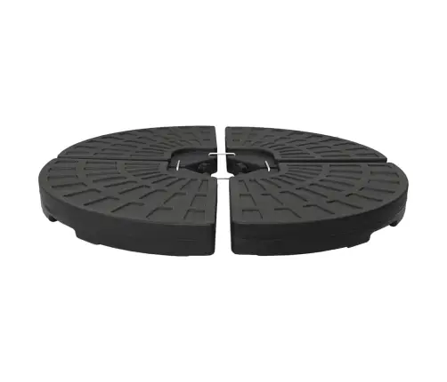 Päikesevarju Alus, Lehvikukujuline, 4 Tk Must