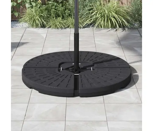 Päikesevarju Alus, Lehvikukujuline, 4 Tk Must