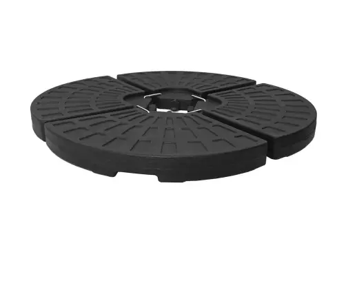 Päikesevarju Alus, Lehvikukujuline, 4 Tk Must