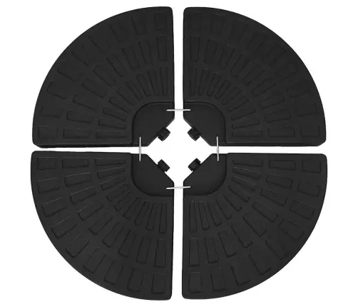 Päikesevarju Alus, Lehvikukujuline, 4 Tk Must