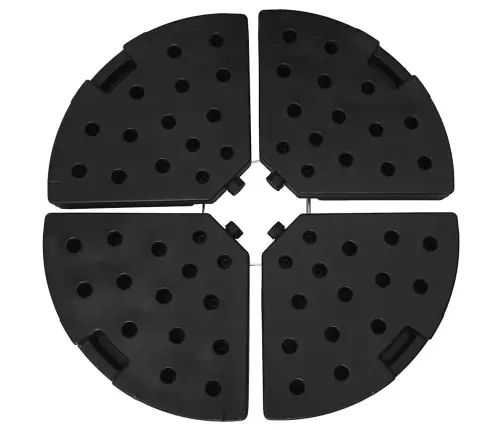 Päikesevarju Alus, Lehvikukujuline, 4 Tk Must