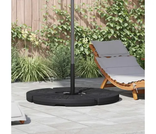 Päikesevarju Alus, Lehvikukujuline, 4 Tk Must