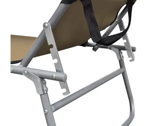 Sauļošanās Zvilnis Ar Jumtiņu, Pelēkbrūns Alumīnijs Vidaxl Sauļošanās Zvilnis Ar Jumtiņu, Pelēkbrūns Alumīnijs Vidaxl