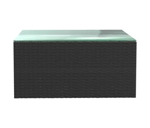 5-Osaline Aiamööblikomplekt Patjadega, Polürotang, Must