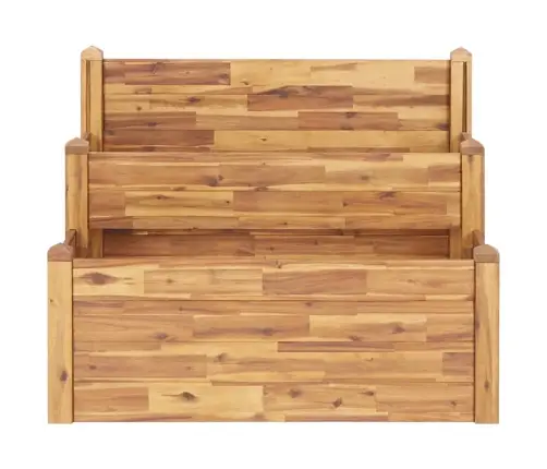 Sodo Lovelis, 110X75X84cm Akacijos Medienos Masyvas, 2 Aukštų