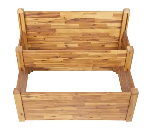 Sodo Lovelis, 110X75X84cm Akacijos Medienos Masyvas, 2 Aukštų