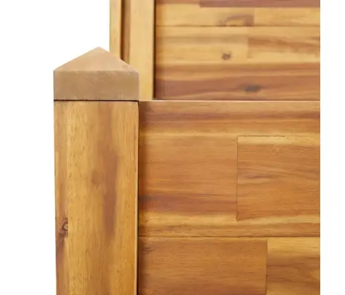 Sodo Lovelis, 110X75X84cm Akacijos Medienos Masyvas, 2 Aukštų