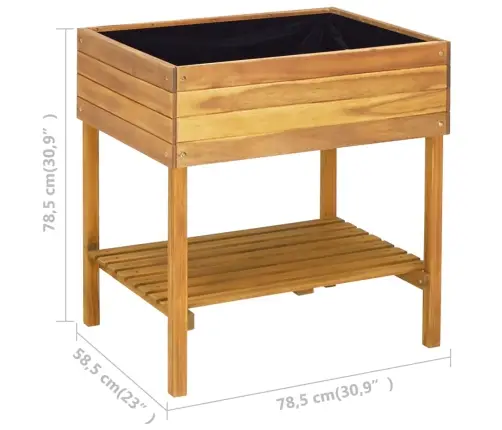 Aukštas Sodo Lovelis, 78,5X58,5X78,5cm Akacijos Masyvas