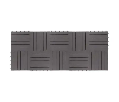 Terases Flīzes, 10 Gab., Pelēkas, 30X30 Cm, Akācijas Masīvkoks Vidaxl